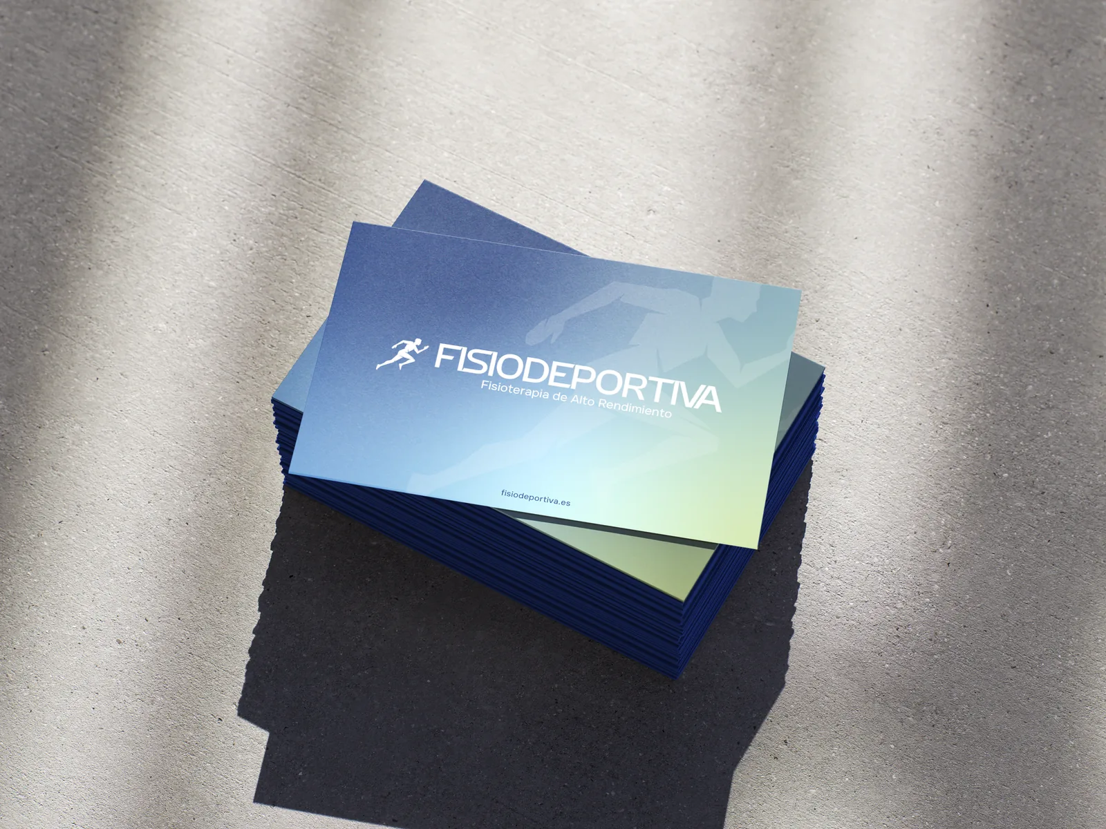 Fisiodeportiva — tarjetas de la nueva marca, Simbiosi Studio