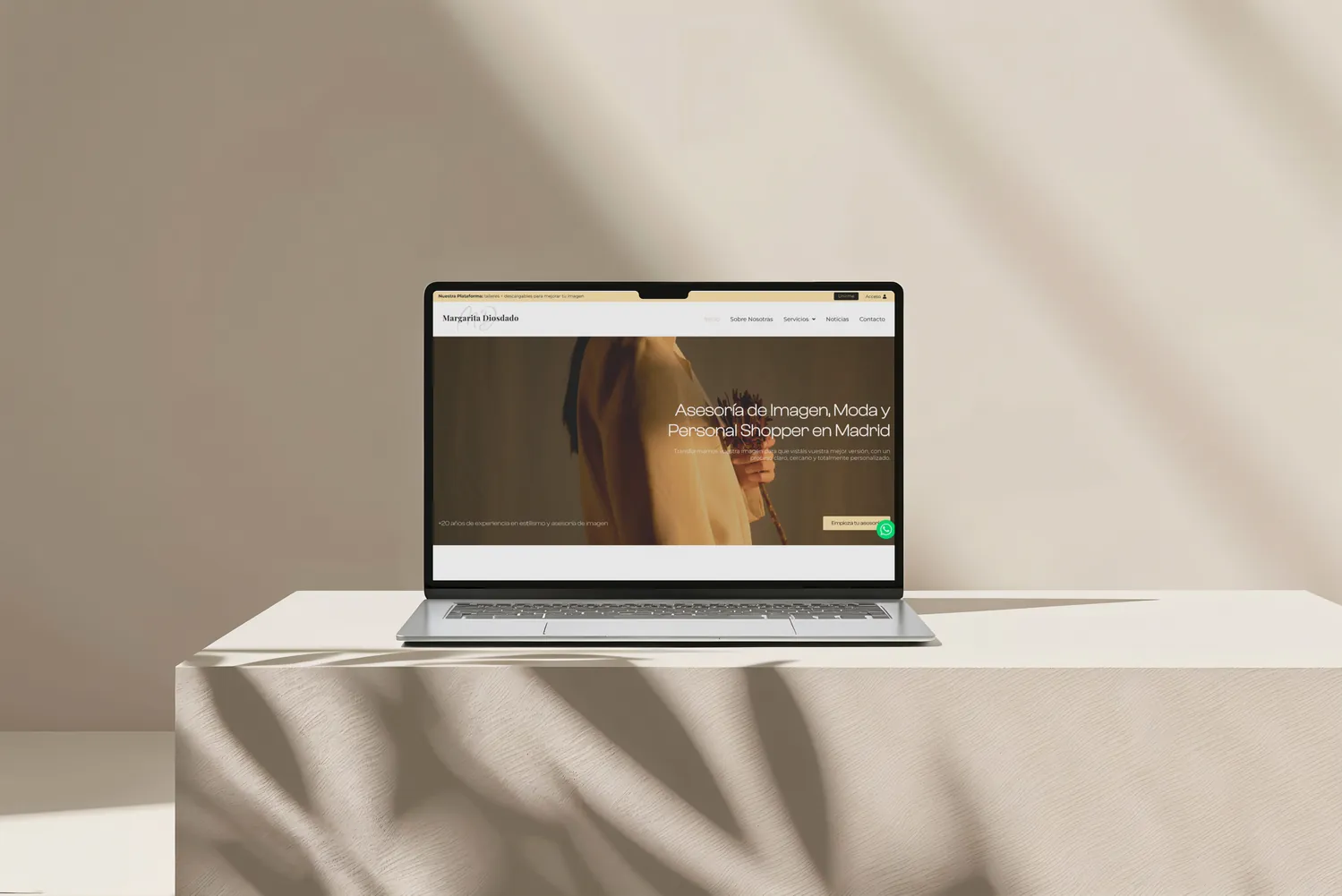 Margarita Diosdado — rediseño web para asesoría de imagen