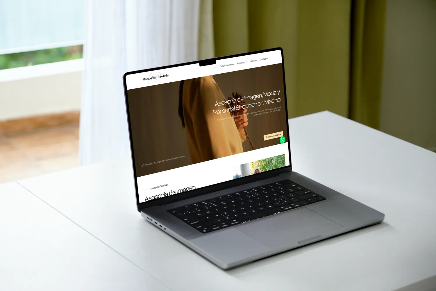 Margarita Diosdado — Rediseño web, Simbiosi Studio