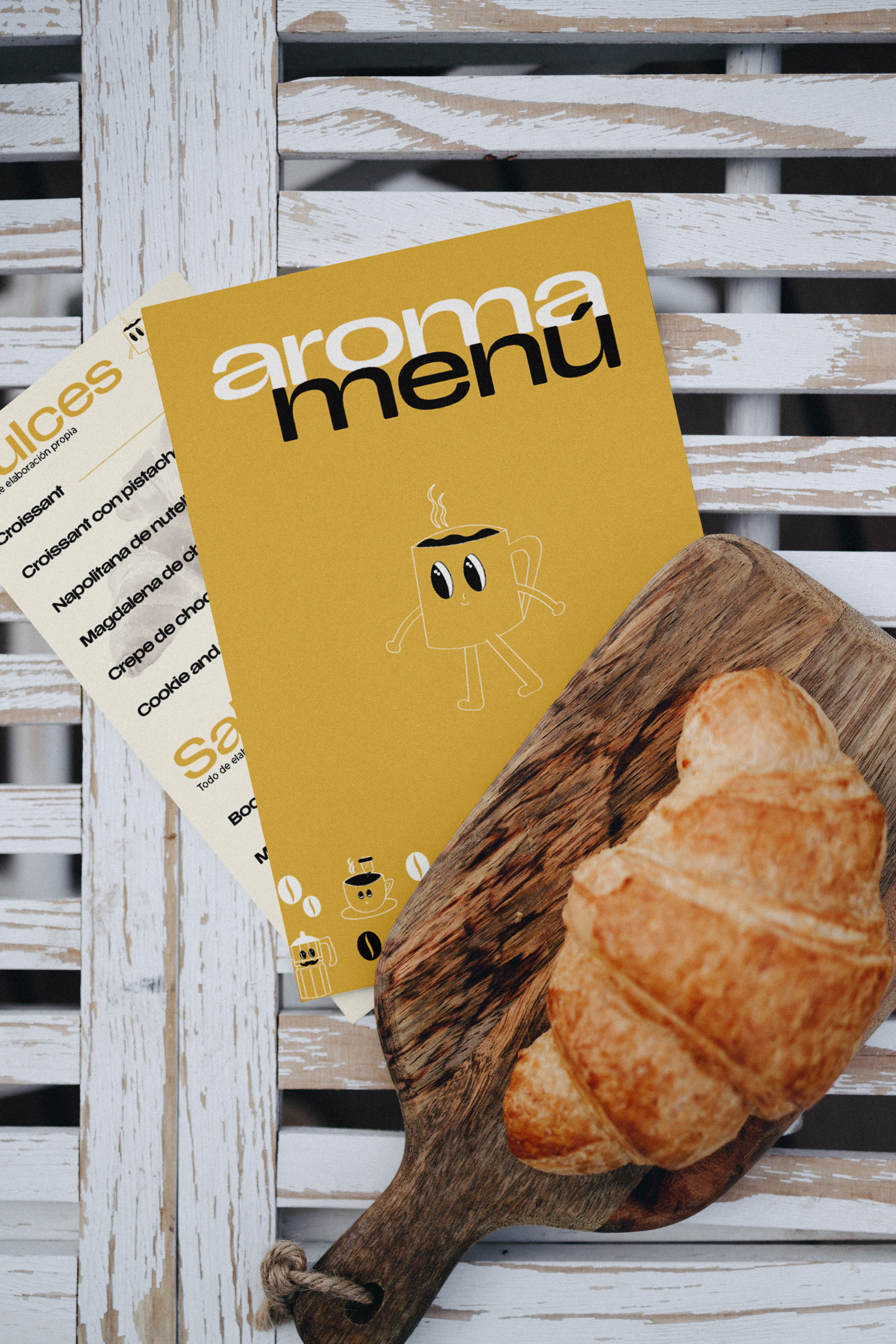 Menús y tarjetas de Aroma