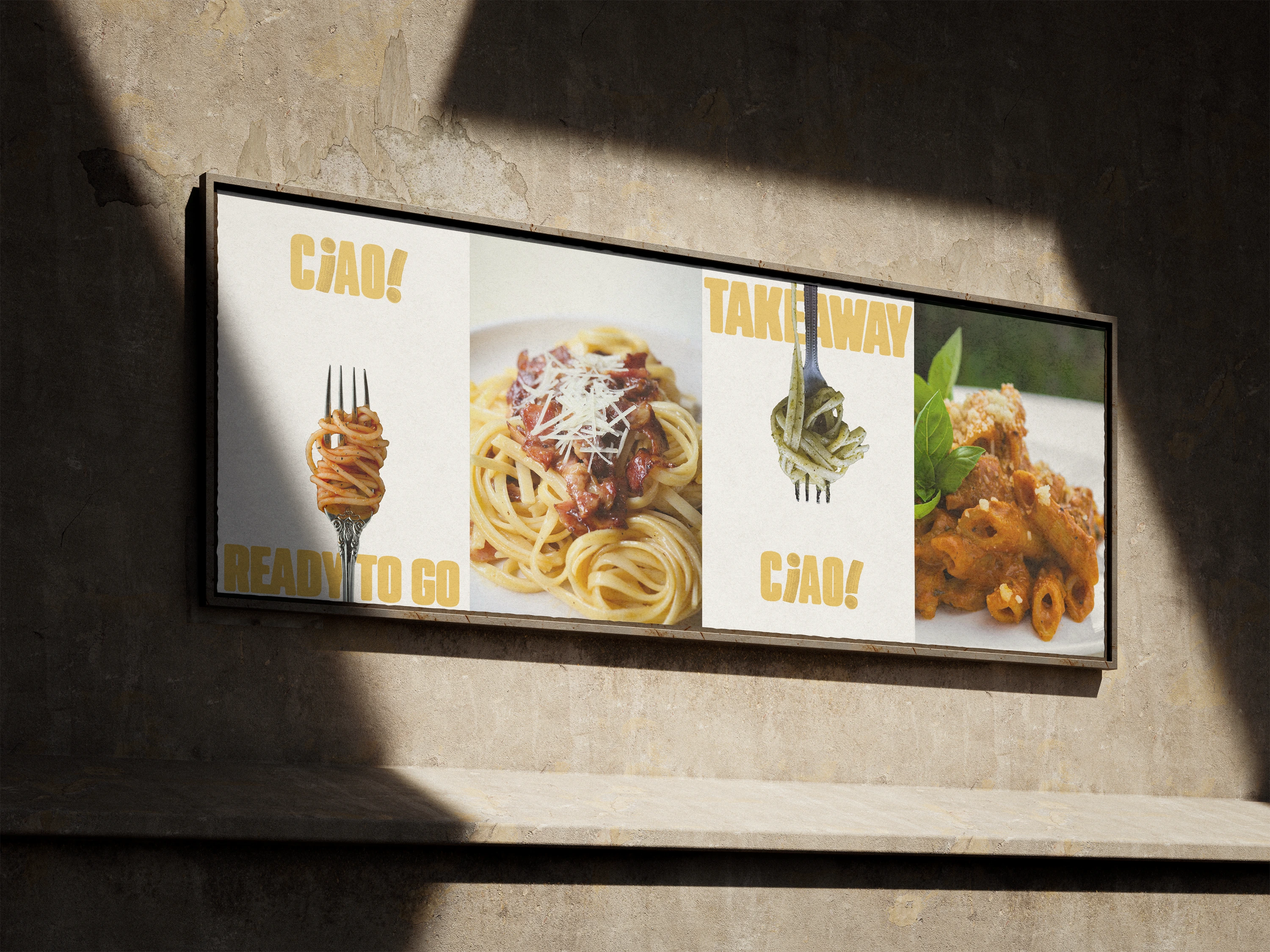 Composición gráfica CIAO! con ilustraciones escaneadas